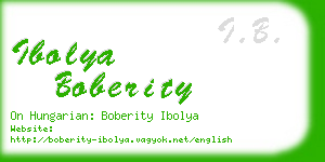ibolya boberity business card